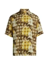 FENDI Grid Print Viscose Shirt
