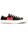 Comme Des Garçons Play Comme Des Garcons Play Black Converse Edition Half Heart Chuck 70 Low Sneakers In Black