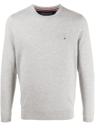 Tommy Hilfiger Men's Signature Solid Crew Neck Sweater In Bright White