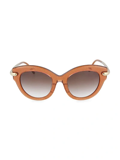 Pomellato 51mm Cat Eye Sunglasses In Brown