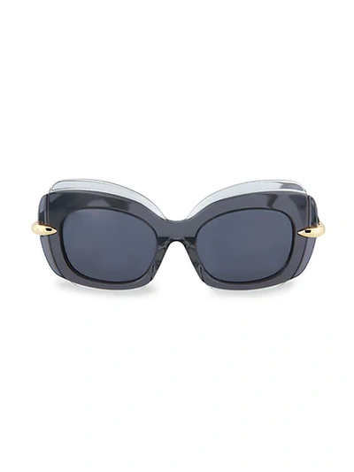 Pomellato 50mm Squared Cat Eye Sunglasses In Grey