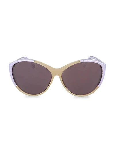 Linda Farrow Novelty 63mm Cat Eye Sunglasses In Purple