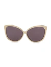 Linda Farrow Novelty 56mm Cat Eye Sunglasses In Purple