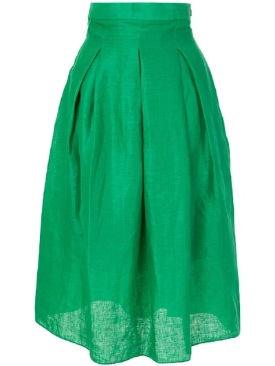 Bambah High-waist Midi Skirt In Green