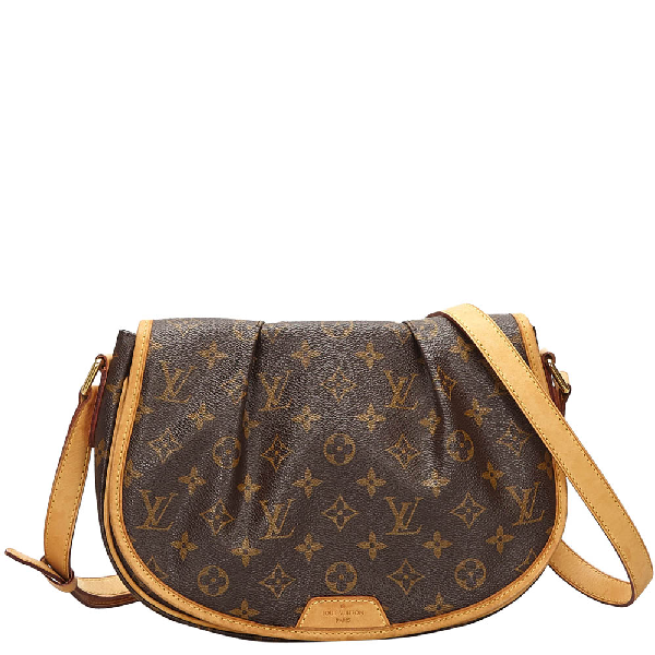 Pre-Owned Louis Vuitton Monogram Canvas Menilmontant Pm Bag In Brown | ModeSens