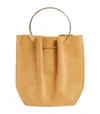 THE ROW SUEDE MICRO FLAT CIRCLE BUCKET BAG,15220033