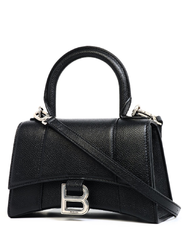 Balenciaga Hourglass Xs Top Handle Bag In Black | ModeSens