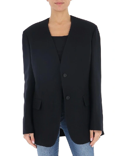 The Row Murray Soft Wool & Silk Jacket In Black