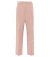 The Frankie Shop Pernille Woven Straight-leg Pants In Pink