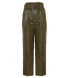SELF-PORTRAIT 人造皮革高腰直筒裤,P00488449
