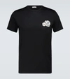 Moncler Cotton Jersey T-shirt W/ Logo Patch In Black