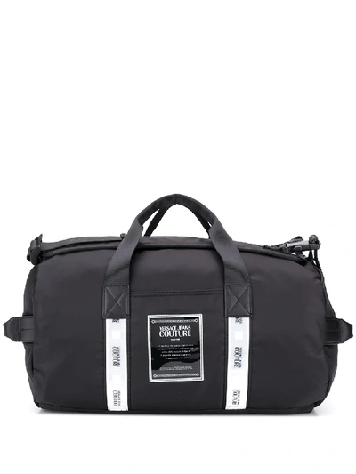Versace Jeans Couture Logo-patch Holdall In Black