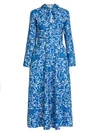 VALENTINO Knotted Silk Midi Dress