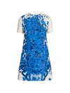 VALENTINO Printed Wool & Silk Shift Dress