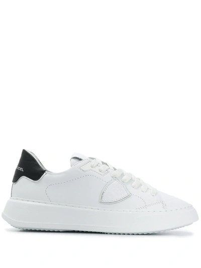 Philippe Model Paris Flat Low Top Sneakers In White