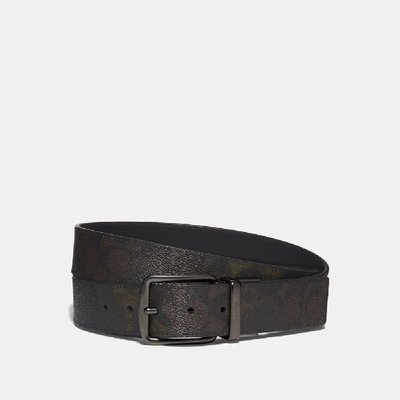 Coach Cut-to-size Reversible Belt In Signature Canvas With Wild Beast Print In Brown