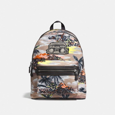 Coach X Keith Haring Academy Backpack In Brown In Multi