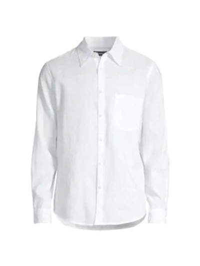 Theory Men's Irving Standard-fit Linen Shirt In White