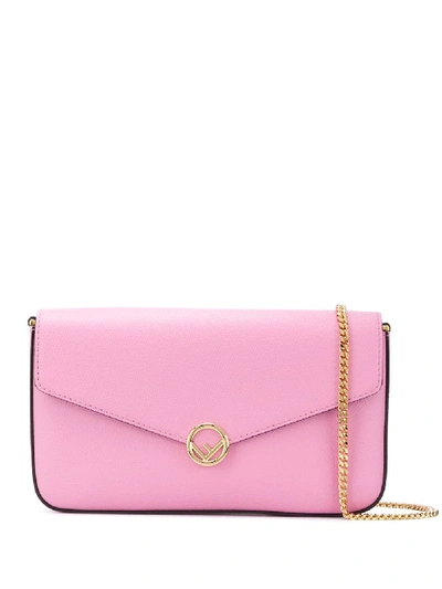 Fendi F Is  Wallet On Chain In Pink