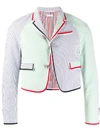 THOM BROWNE STRIPED CROPPED BLAZER