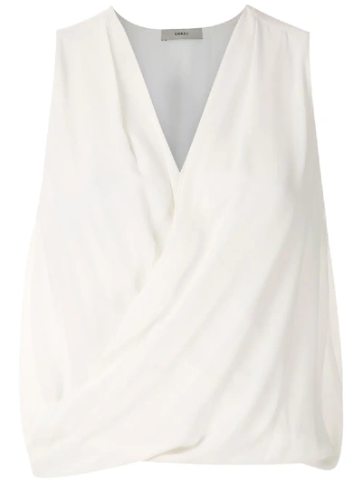 Egrey Beta Wrap Blouse In White