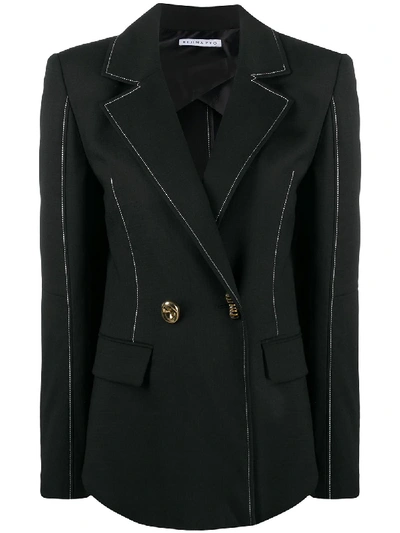 Rejina Pyo Juna Contrast Stitching Blazer In Black