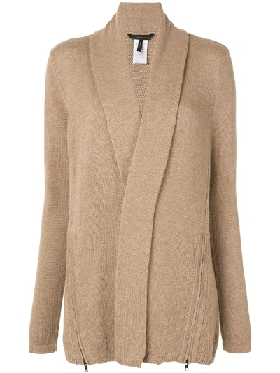Bcbg Max Azria Knitted Cardigan In Brown