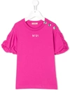 N°21 Embellished Cotton Jersey T-shirt In Pink