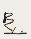 VALENTINO GARAVANI VALENTINO GARAVANI ROCKSTUD FLAIR NAPPA LEATHER FLAT SANDAL