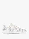 MAISON MARGIELA REPLICA SNAKE PRINT LEATHER SNEAKERS,S57WS0236P346915380727
