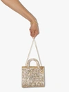 Rosantica Teodora Crystal-embellished Brass Mini Top Handle Bag In Gold