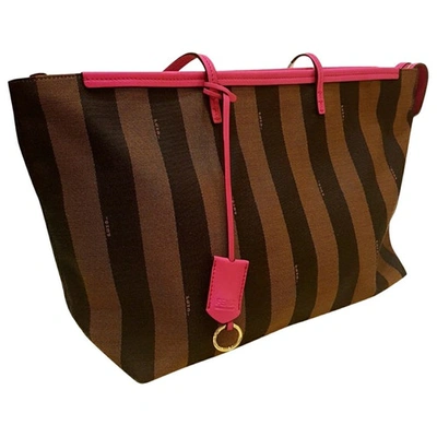Pre-owned Fendi Roll Bag  Brown Cloth Handbag