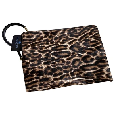 Pre-owned Lanvin Pony-style Calfskin Clutch Bag