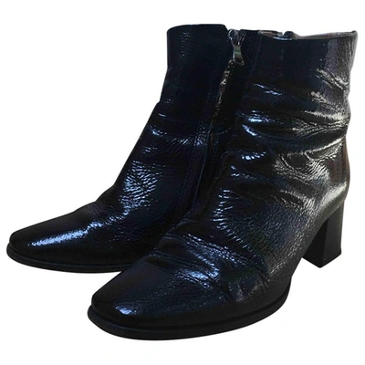 Pre-owned Filippa K Black Patent Leather Ankle Boots