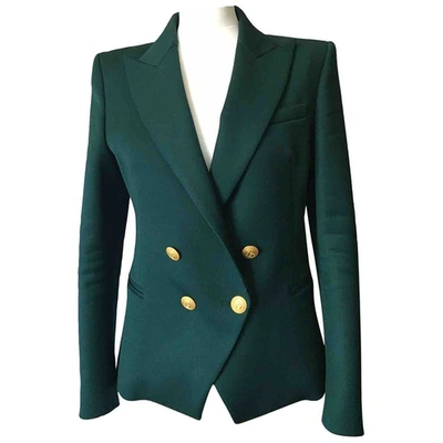 Pre-owned Pierre Balmain Green Wool Jacket