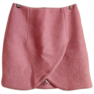 Pre-owned Carven Pink Wool Skirt