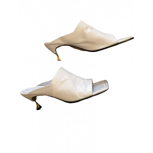 bottega white sandals