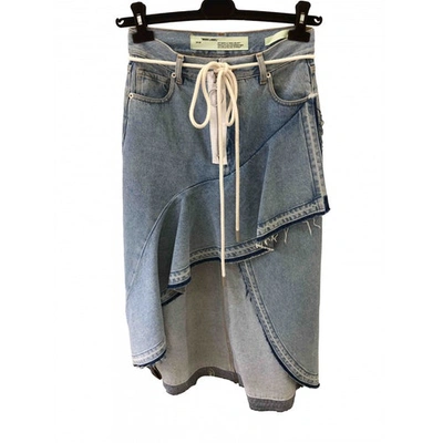 Pre-owned Off-white Blue Denim - Jeans Skirt