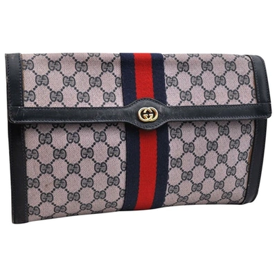 Pre-owned Gucci Navy Clutch Bag