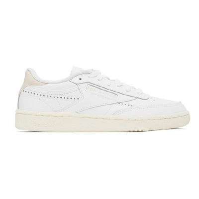 Reebok Classics White And Off-white Club C 85 Vintage Sneakers In White Alaba