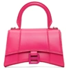 BALENCIAGA BALENCIAGA PINK XS HOURGLASS TOP HANDLE BAG