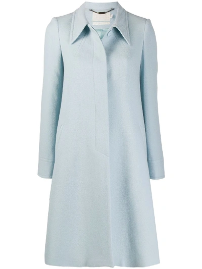 Goat Joplin Front Button Coat In Blue