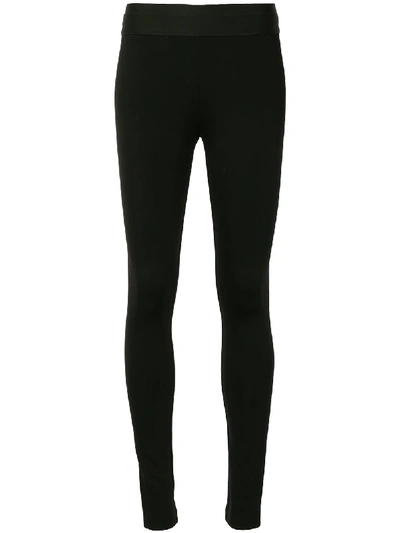 Bcbg Max Azria Mid-rise Full-length Leggings In Black