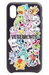 VETEMENTS MONSTERS STICKERS IPHONE X/XS/XS MAX CASE,SS20SA005 1373