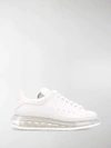Alexander Mcqueen White Clear Sole Oversized Sneakers In White