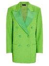 DUNDAS GREEN LEOPARD PRINT BLAZER,8AB57451-41F7-6434-50C0-D359DCD265DD