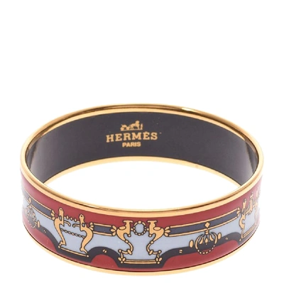 Pre-owned Hermes Hermès Emmaille Multicolor Gold Plated Bracelet Gm