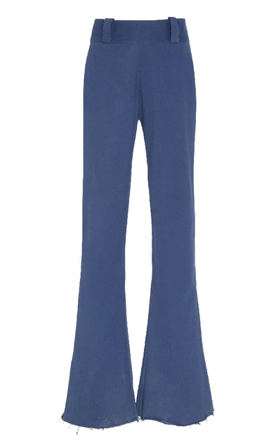 Alix Of Bohemia Carnaby Cotton-blend Flared Pants In Blue
