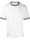 THOM BROWNE CONTRASTING-TRIM T-SHIRT