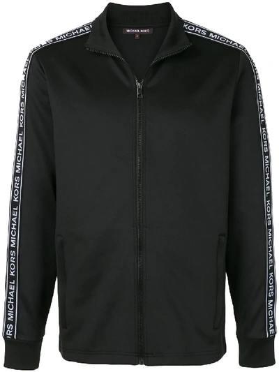 Michael Kors Logo Track Jacket In Black